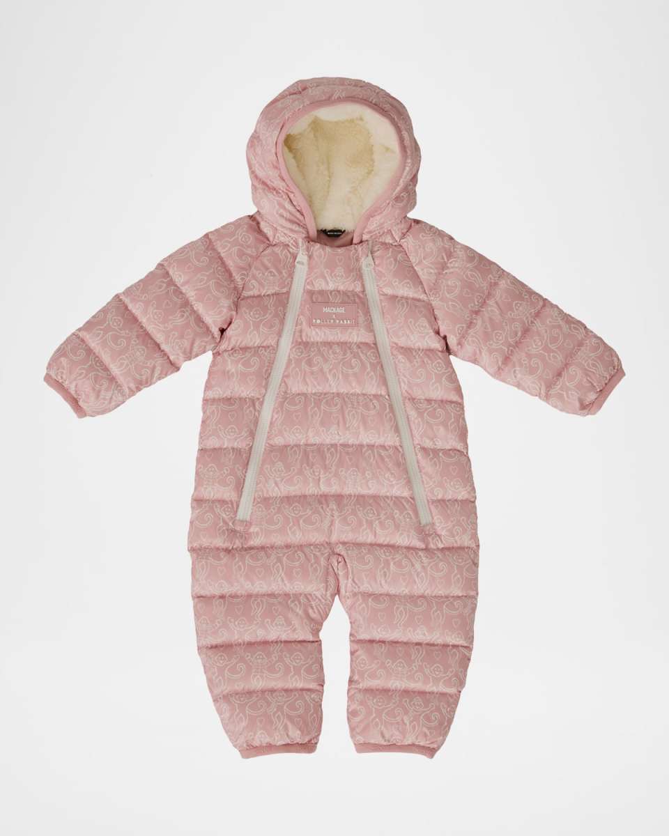 x Roller Rabbit Kid's Bambi Channel Quilt Down Snowsuit, Size 6M-